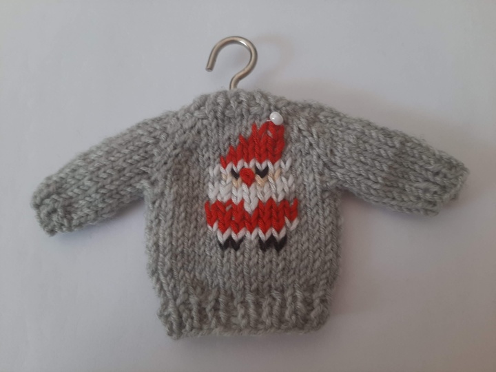 Strickanleitung Christbaumschmuck Weihnachtspulllover 2 Größen - 3 Motive