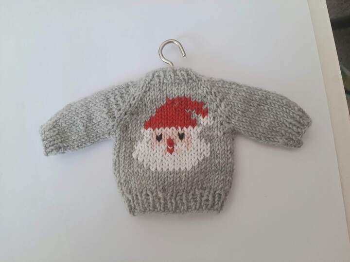 Strickanleitung Christbaumschmuck Weihnachtspulllover 2 Größen - 3 Motive