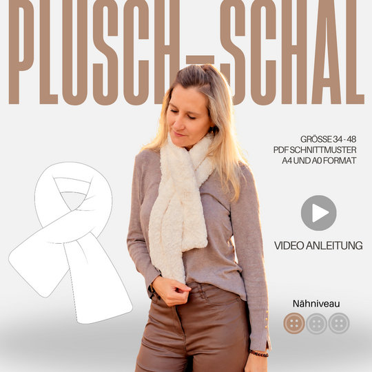 Schnittmuster Plüsch-Schal | mit Bindeöffnung | One Size