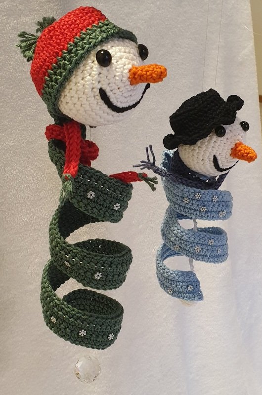 Crochet Pattern Snowman Spiral Wind Chime Frosty | Modular Tutorial - Image 7