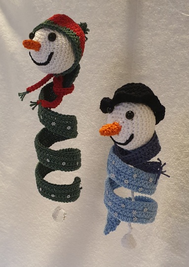 Crochet Pattern Snowman Spiral Wind Chime Frosty | Modular Tutorial