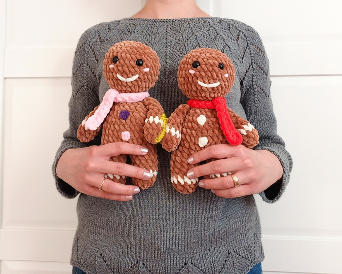 Häkelanleitung: Lebkuchenmann Plüschfigur – Weihnachtsprojekt ohne Nähen