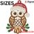 Owl Embroidery Ornament Design FSL Stickdateien Quirky Patterns Keychain