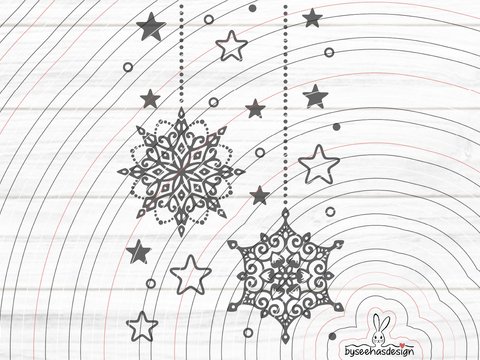Deko Sterne 1 Plotterdatei SVG DXF