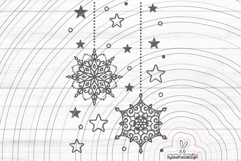Deko Sterne 1 Plotterdatei SVG DXF