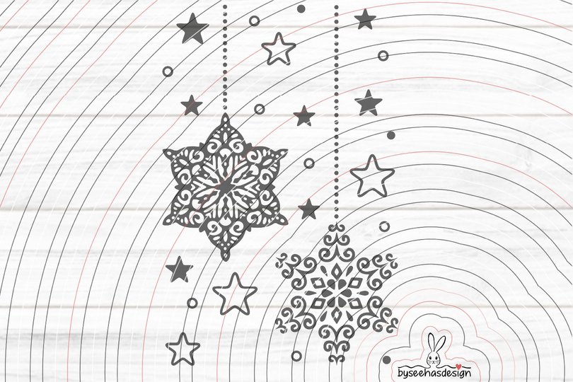 Deko Sterne 2 Plotterdatei SVG DXF