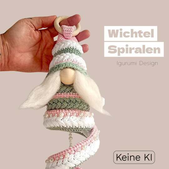 Häkelanleitung Wichtel Spirale zur Dekoration