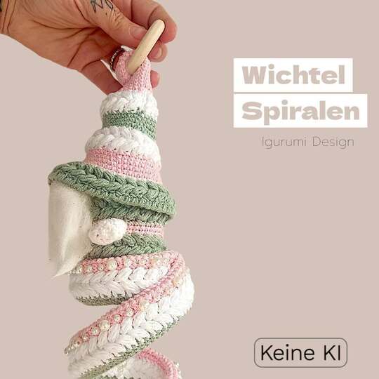 Häkelanleitung Wichtel Spirale zur Dekoration