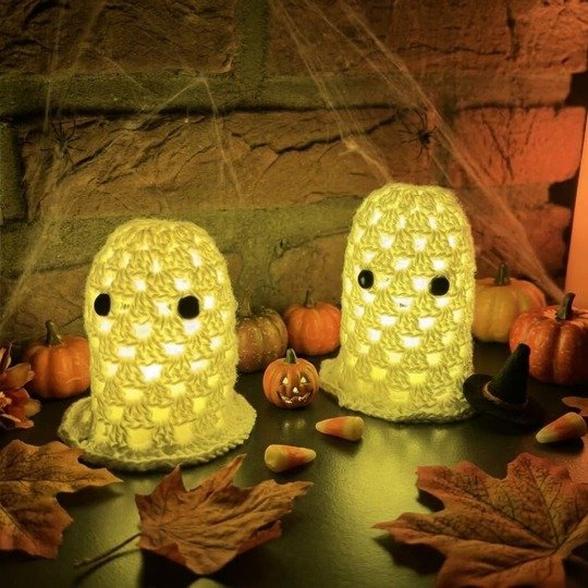 Häkelanleitung Geist Windlicht für Halloween