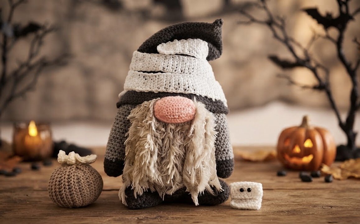 XXL Wichtel Halloween Häkelanleitung, 41 cm groß