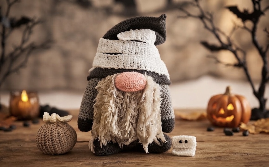 XXL Wichtel Halloween Häkelanleitung, 41 cm groß