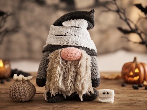 XXL Wichtel Halloween Häkelanleitung, 41 cm groß