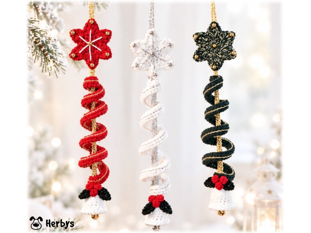 Häkelanleitung "Weihnachtsdeko Spirali-Stern"