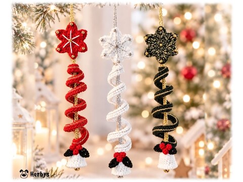 Häkelanleitung "Weihnachtsdeko Spirali-Stern"