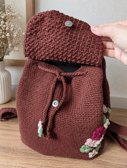 Vintage Backpack Autumn Flowers - Crochet Pattern (in EN, DE)