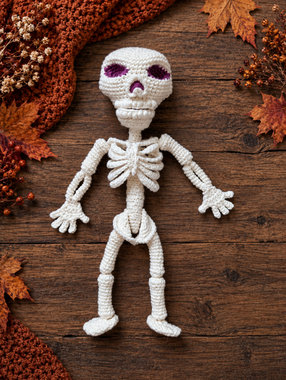 Halloween Skelett - Häkelanleitung (DE, EN)