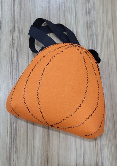PDF Halloween Pumpkin Bag Sewing Pattern. DIY Fabric Bag Tutorial