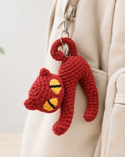 Crochet Black Cat with Pumpkin - PDF Pattern