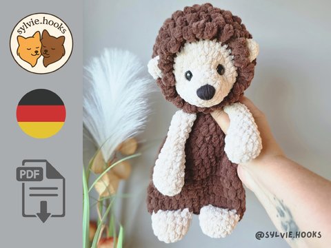 Häkelanleitung Schnuffeltuch Igel