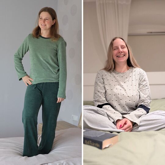 Schnittmuster Langarmshirt Clara | V-Ausschnitt oder Rundhals