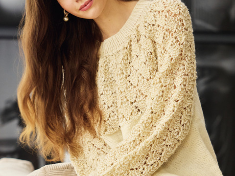 Passen-Pulli mit Spitzenmuster