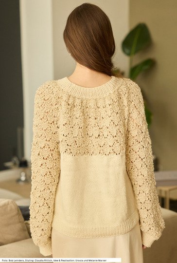 Passen-Pulli mit Spitzenmuster