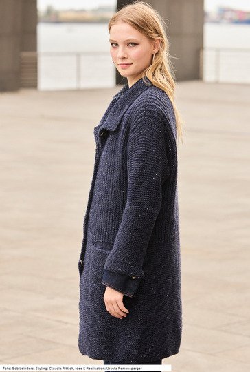 Kurzmantel mit Pailletten