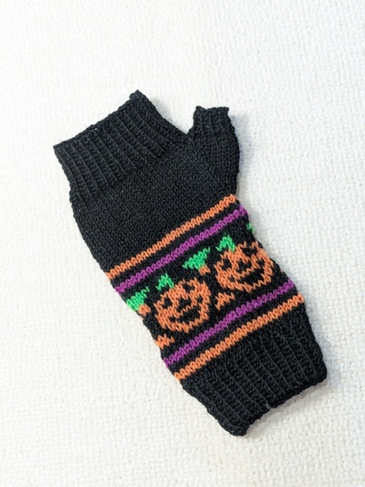 Strickanleitung Pumpkin Smile Mitts