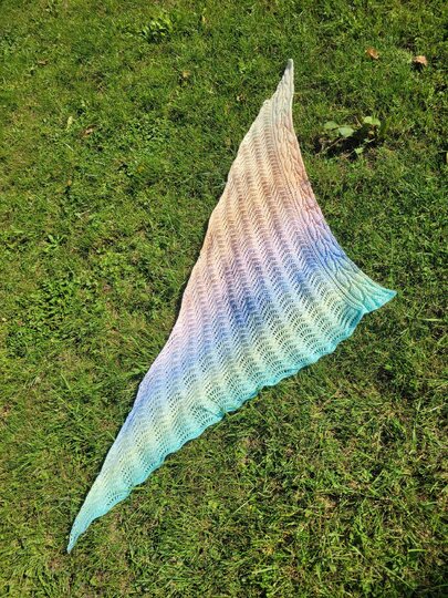 Crochet Pattern Triangular Scarf "Mida"