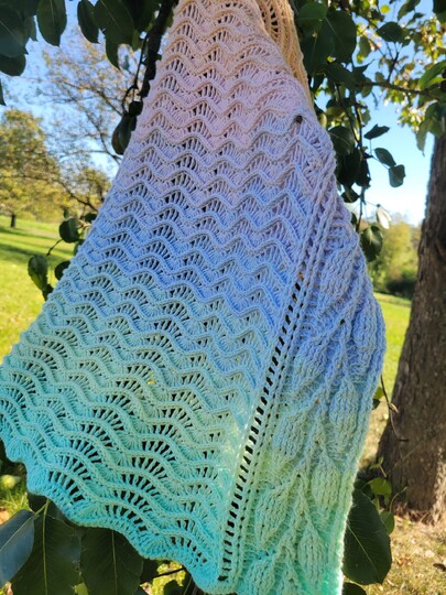 Crochet Pattern Triangular Scarf "Mida"