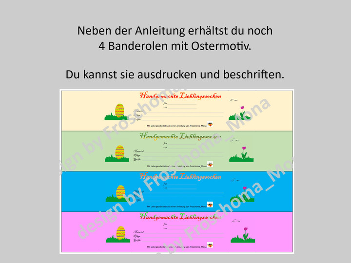 gehäkelte Socken „lange Anna“ Anleitung Häkelsocken + Druckbanderolen