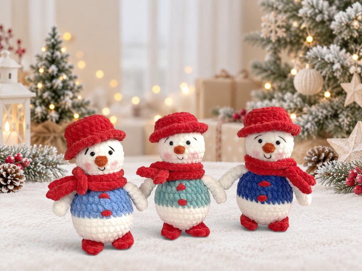 Weihnachts-Amigurumi häkeln – Weihnachtsmann, Schneemann, Eisbär & Tannenba
