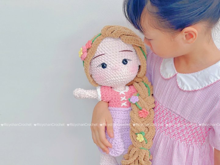Rosie the long-haired princess doll crochet pattern