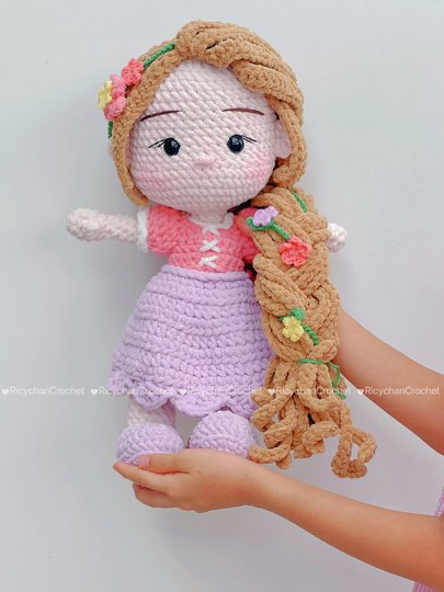 Rosie the long-haired princess doll crochet pattern