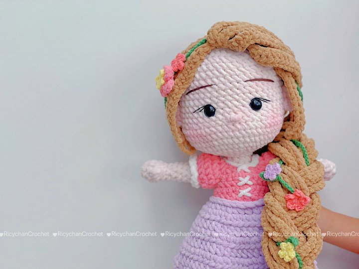 Rosie the long-haired princess doll crochet pattern