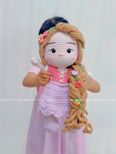 Rosie the long-haired princess doll crochet pattern