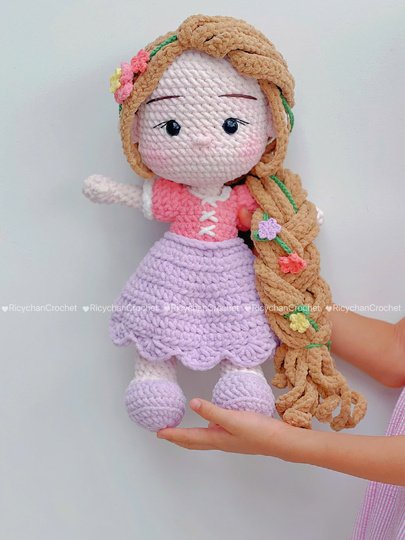 Rosie the long-haired princess doll crochet pattern