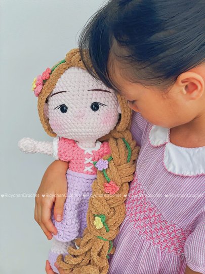 Rosie the long-haired princess doll crochet pattern