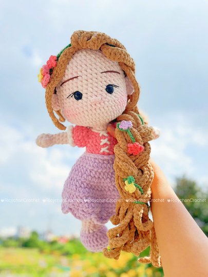 Rosie the long-haired princess doll crochet pattern