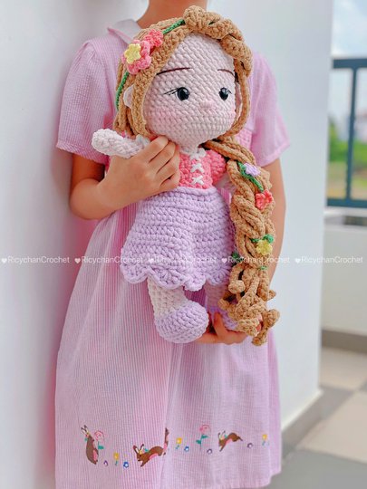Rosie the long-haired princess doll crochet pattern