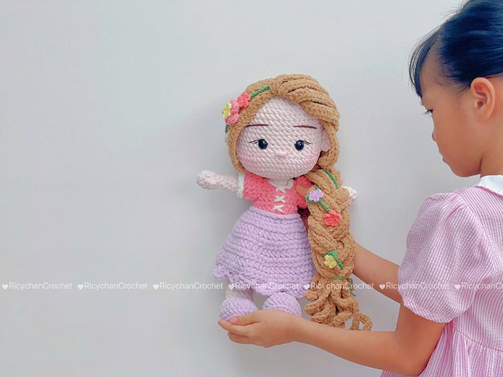 Rosie the long-haired princess doll crochet pattern
