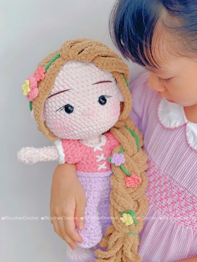 Rosie the long-haired princess doll crochet pattern