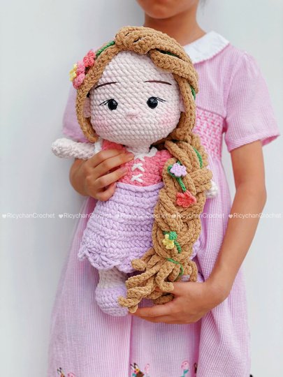 Rosie the long-haired princess doll crochet pattern