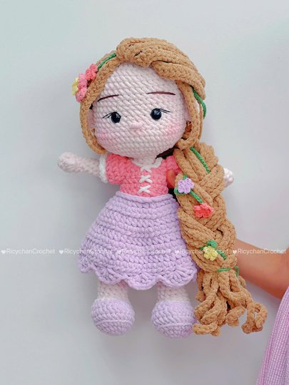 Rosie the long-haired princess doll crochet pattern