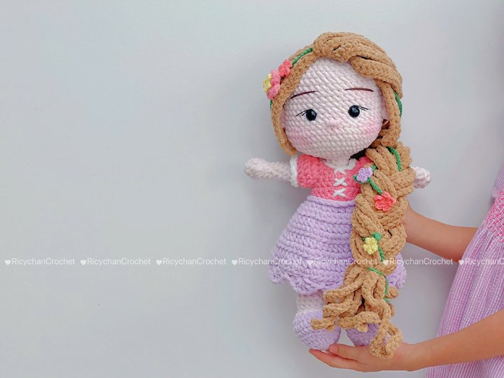 Rosie the long-haired princess doll crochet pattern