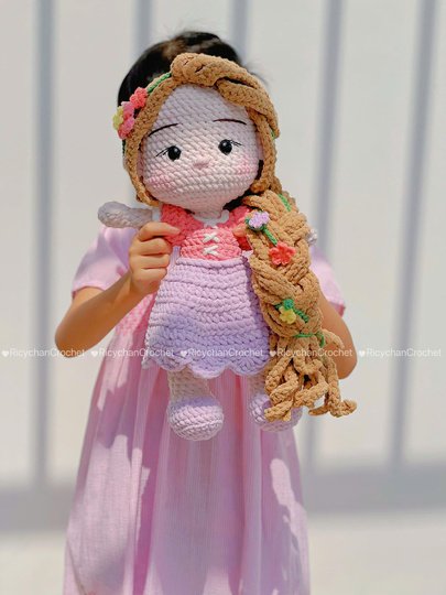Rosie the long-haired princess doll crochet pattern