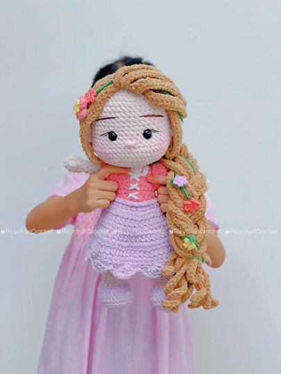 Rosie the long-haired princess doll crochet pattern