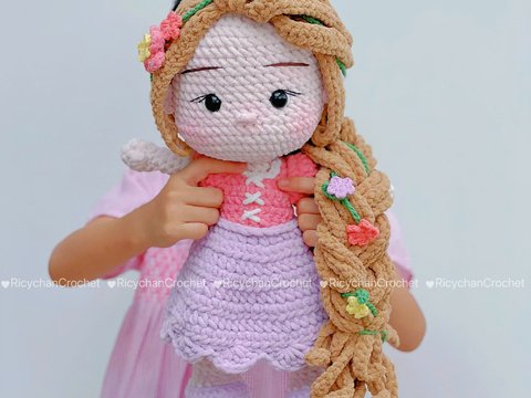 Rosie the long-haired princess doll crochet pattern