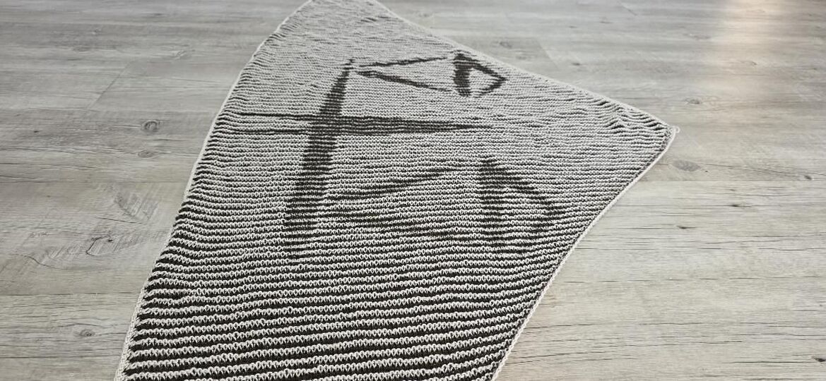 Waage (Sternzeichen), Schattenstricken, Illusionsstricken, Motivtuch