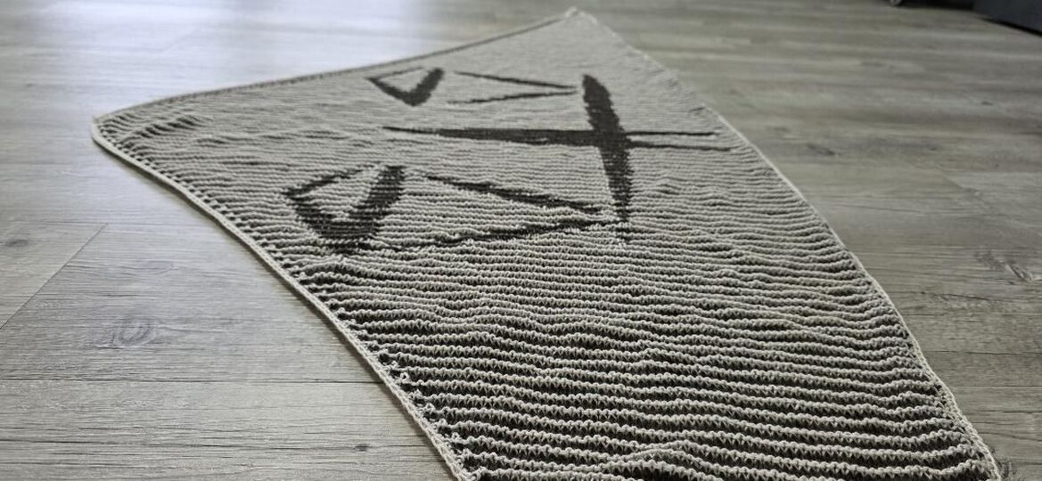 Waage (Sternzeichen), Schattenstricken, Illusionsstricken, Motivtuch